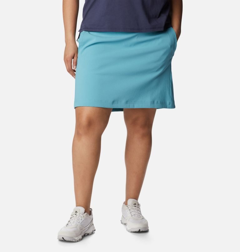 Women\'s Columbia On The Go Skorts Light Blue | Plus Size CA-G5C81